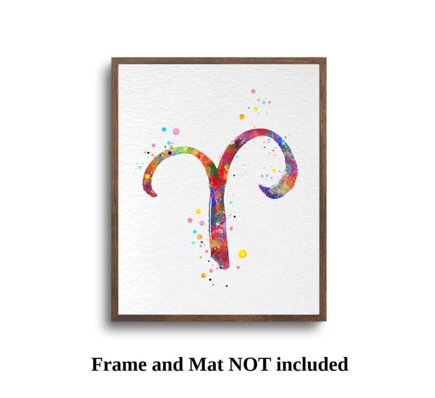 Dignovel Studios Unframed Zodiac Sign Symbol Aries Astrological Signs Astrology Abstract Love Motivational Passionate Watercolor Art Print Wall Art Poster Home Decor Hanging DN686 - Image 5