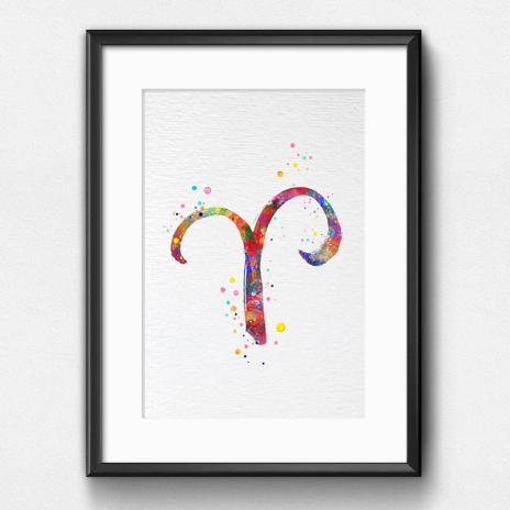 Dignovel Studios Unframed Zodiac Sign Symbol Aries Astrological Signs Astrology Abstract Love Motivational Passionate Watercolor Art Print Wall Art Poster Home Decor Hanging DN686 - Image 6
