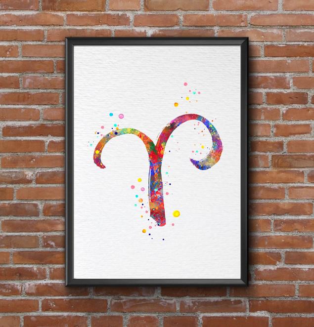 Dignovel Studios Unframed Zodiac Sign Symbol Aries Astrological Signs Astrology Abstract Love Motivational Passionate Watercolor Art Print Wall Art Poster Home Decor Hanging DN686 - Image 7