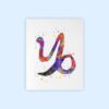 Dignovel Studios Unframed Zodiac Sign Symbol Capricorn Astrological Signs Astrology Abstract Love Motivational Productive Responsible Watercolor Art Print Wall Art Poster Home Decor Hanging DN693 - Image 2