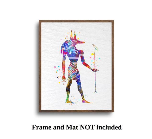 Dignovel Studios Unframed Egyptian Anubis Symbol Sign Guardian Abstract Love Motivational Inspirational Watercolor Art Print Wall Art Poster Home Decor Hanging DN698 - Image 5