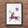 Dignovel Studios Unframed Centaur Archer Sun Archery Bow Greek Mythology Horse Human Watercolor Art Print Wall Art Poster Home Decor Hanging DN705 - Image 7