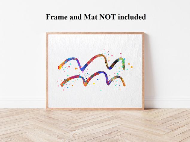 Dignovel Studios Unframed Zodiac Sign Symbol Aquarius Water Carrier Bearer Astrological Signs Astrology Abstract Love Motivational Revolution Wisdom Watercolor Art Print Wall Art Poster Home Decor Hanging DN722 - Image 4