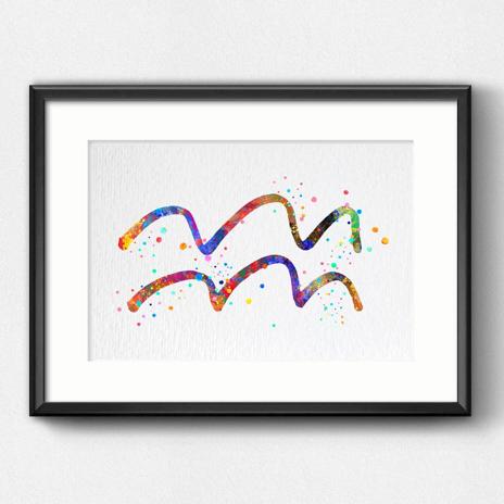 Dignovel Studios Unframed Zodiac Sign Symbol Aquarius Water Carrier Bearer Astrological Signs Astrology Abstract Love Motivational Revolution Wisdom Watercolor Art Print Wall Art Poster Home Decor Hanging DN722 - Image 6