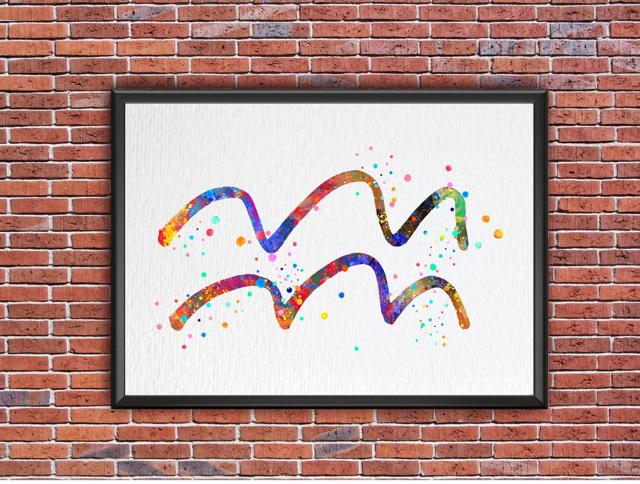 Dignovel Studios Unframed Zodiac Sign Symbol Aquarius Water Carrier Bearer Astrological Signs Astrology Abstract Love Motivational Revolution Wisdom Watercolor Art Print Wall Art Poster Home Decor Hanging DN722 - Image 7