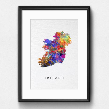 Dignovel Studios Unframed Ireland Watercolor Map Motherland Country Europe Irish Watercolor Art Print Wall Art Poster Home Decor Hanging DN730 - Image 6