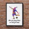 Dignovel Studios Unframed Soccer Girl Inspirational Quote Watercolor Female Soccer  Girl Soccer Player Art Run with Your Heart Watercolor Art Print Wall Art Poster Home Decor Hanging DN731 - Image 7