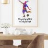 Dignovel Studios Unframed Soccer Girl Inspirational Quote Watercolor Female Soccer  Girl Soccer Player Art Run with Your Heart Watercolor Art Print Wall Art Poster Home Decor Hanging DN731 - Image 8