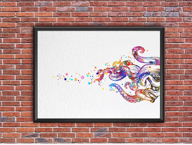 Dignovel Studios Unframed Octopus Tentacle Arm Emerging Escaping Watercolor Sea Life Coastal Living Art Art Nautical  Art Home Watercolor Art Print Wall Art Poster Home Decor Hanging DN738 - Image 7