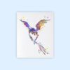 Dignovel Studios Unframed Flying Dragon Blasting Fire Watercolor Art Kids Fantasy Bedroom Dragon Nursery Watercolor Art Print Wall Art Poster Home Decor Hanging DN743 - Image 2