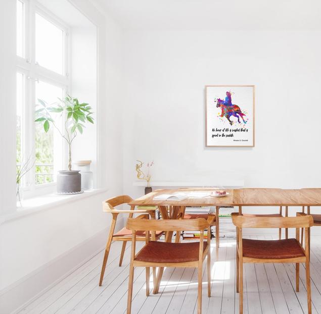 Dignovel Studios Unframed Girl Horseback Riding Training Watercolor No Hour of Life Wasted in Saddle Inspirational Quotes Words Saying Wisdom Watercolor Art Print Wall Art Poster Home Decor Hanging DN747 - Image 4