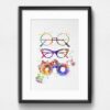 Dignovel Studios Unframed Eyeglasses Watercolor Optometrist Optometry Optician Eye Doctor Eye Wear Medical Art Ophthalmology Art Eye Clinic Watercolor Art Print Wall Art Poster Home Decor Hanging DN749 - Image 6