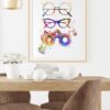 Dignovel Studios Unframed Eyeglasses Watercolor Optometrist Optometry Optician Eye Doctor Eye Wear Medical Art Ophthalmology Art Eye Clinic Watercolor Art Print Wall Art Poster Home Decor Hanging DN749 - Image 8