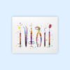 Dignovel Studios Unframed Dentist Tools Watercolor Tooth Medical Art Surgeon Dental Clinic Instruments Dentistry Office Watercolor Art Print Wall Art Poster Home Decor Hanging DN751 - Image 2
