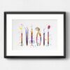 Dignovel Studios Unframed Dentist Tools Watercolor Tooth Medical Art Surgeon Dental Clinic Instruments Dentistry Office Watercolor Art Print Wall Art Poster Home Decor Hanging DN751 - Image 6