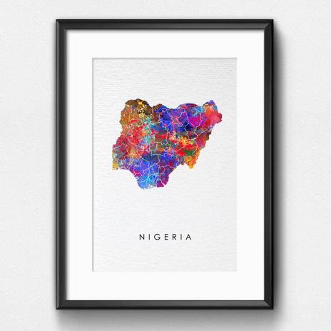 Dignovel Studios Unframed Nigeria Map Watercolor Map Motherland Country West Africa Watercolor Art Print Wall Art Poster Home Decor Hanging DN756 - Image 6