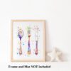 Dignovel Studios Unframed Kitchen Dining Tools Silverware Watercolor Fork Knife Spoon Dining Room Art Kitchen Art  Home Restaurant Watercolor Art Print Wall Art Poster Home Decor Hanging DN761 - Image 3