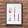 Dignovel Studios Unframed Kitchen Dining Tools Silverware Watercolor Fork Knife Spoon Dining Room Art Kitchen Art  Home Restaurant Watercolor Art Print Wall Art Poster Home Decor Hanging DN761 - Image 7