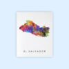 Dignovel Studios Unframed El Salvador Map Watercolor Map Motherland Country Central America Watercolor Art Print Wall Art Poster Home Decor Hanging DN765 - Image 2