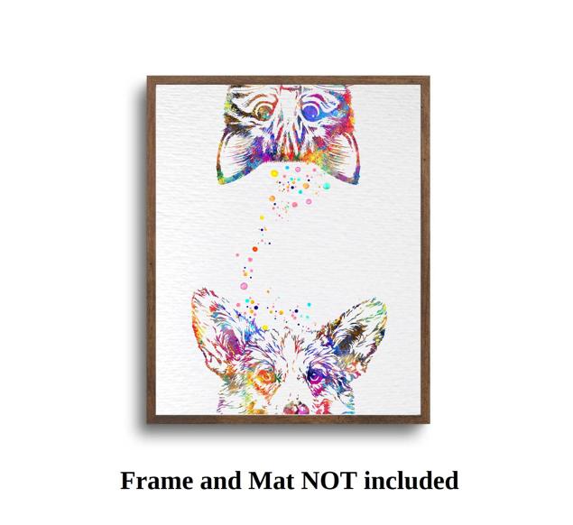 Dignovel Studios Unframed Dog Cat Peeking Watercolor Household Animals Pet Love Art Hide and Seek Nursery Watercolor Art Print Wall Art Poster Home Decor Hanging DN767 - Image 5