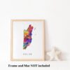 Dignovel Studios Unframed Belize Map Watercolor Art Print Map Motherland Country Central America illustrations Art Print Wall Wedding Poster Housewarming Wall Decor DN768 - Image 3