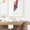 Dignovel Studios Unframed Belize Map Watercolor Art Print Map Motherland Country Central America illustrations Art Print Wall Wedding Poster Housewarming Wall Decor DN768 - Image 8