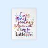Dignovel Studios Unframed Funny Bathroom Signs Every Great Journey Begins With a Trip to Bathroom Wall Art Prints dnc22 Watercolor Art Print Wall Art Poster Home Decor Hanging dnc22 - Image 2