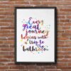 Dignovel Studios Unframed Funny Bathroom Signs Every Great Journey Begins With a Trip to Bathroom Wall Art Prints dnc22 Watercolor Art Print Wall Art Poster Home Decor Hanging dnc22 - Image 7
