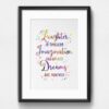 Dignovel Studios Unframed Laughter is Timeless Imagination Has No Age Dreaming is Forever Inspirational Quotes Watercolor Art Print Wall Art Poster Home Decor Hanging dnc28 - Image 6