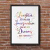 Dignovel Studios Unframed Laughter is Timeless Imagination Has No Age Dreaming is Forever Inspirational Quotes Watercolor Art Print Wall Art Poster Home Decor Hanging dnc28 - Image 7