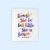 Dignovel Studios Unframed Though she be but little, she is fierce William Shakespeare quotes Watercolor Art Print Wall Art Poster Home Decor Hanging dnc31 - Image 2