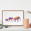 Dignovel Studios Unframed Elephant Family of Three Mom Dad Kid Safari Animal Africa Wildlife Watercolor Art Print Wall Art Poster Home Decor Hanging DN003 - Image 8