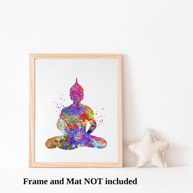 Dignovel Studios Unframed Buddha Yoga Pose Meditation Watercolor Art Print Wall Art Poster Home Decor Hanging DN005 - Image 3