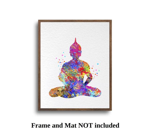 Dignovel Studios Unframed Buddha Yoga Pose Meditation Watercolor Art Print Wall Art Poster Home Decor Hanging DN005 - Image 5