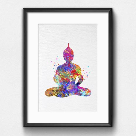 Dignovel Studios Unframed Buddha Yoga Pose Meditation Watercolor Art Print Wall Art Poster Home Decor Hanging DN005 - Image 6