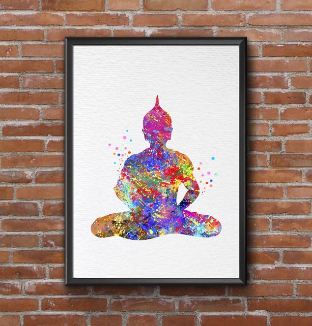 Dignovel Studios Unframed Buddha Yoga Pose Meditation Watercolor Art Print Wall Art Poster Home Decor Hanging DN005 - Image 7
