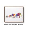 Dignovel Studios Unframed Elephant Family of Four Mom Dad Kids Safari Animal Africa Wildlife Watercolor Art Print Wall Art Poster Home Decor Hanging DN012 - Image 3
