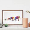 Dignovel Studios Unframed Elephant Family of Four Mom Dad Kids Safari Animal Africa Wildlife Watercolor Art Print Wall Art Poster Home Decor Hanging DN012 - Image 8