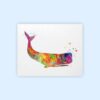 Dignovel Studios Unframed Sperm Whale Sea Life Ocean Animal Fish Coast Watercolor Art Print Wall Art Poster Home Decor Hanging DN024 - Image 2