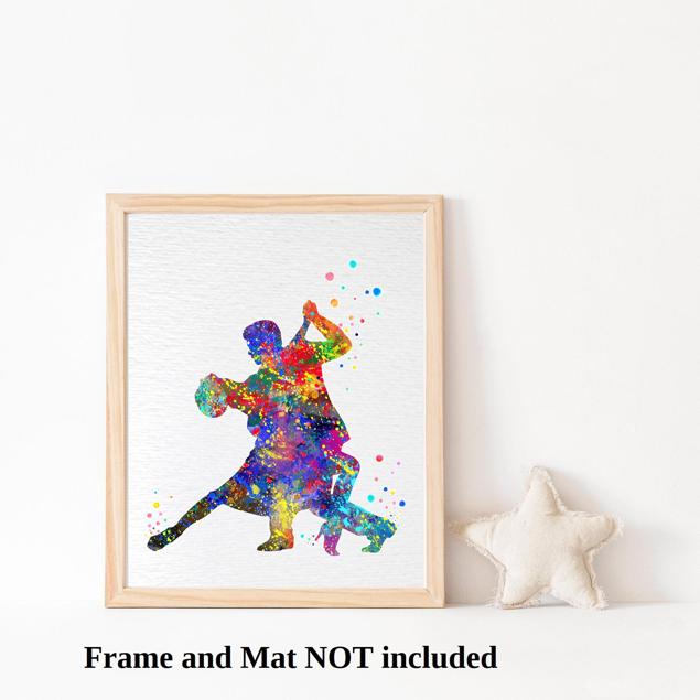 Dignovel Studios Unframed Dancer Couple Practice Sports Social Watercolor Art Print Wall Art Poster Home Decor Hanging DN031 - Image 3