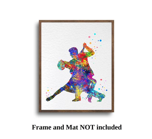 Dignovel Studios Unframed Dancer Couple Practice Sports Social Watercolor Art Print Wall Art Poster Home Decor Hanging DN031 - Image 5