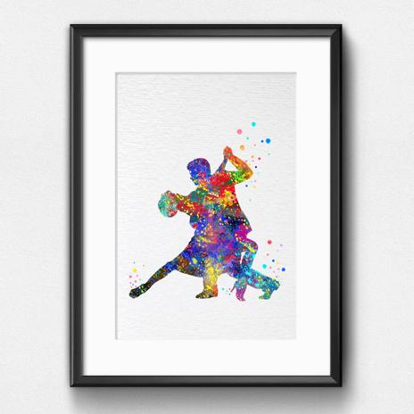Dignovel Studios Unframed Dancer Couple Practice Sports Social Watercolor Art Print Wall Art Poster Home Decor Hanging DN031 - Image 6
