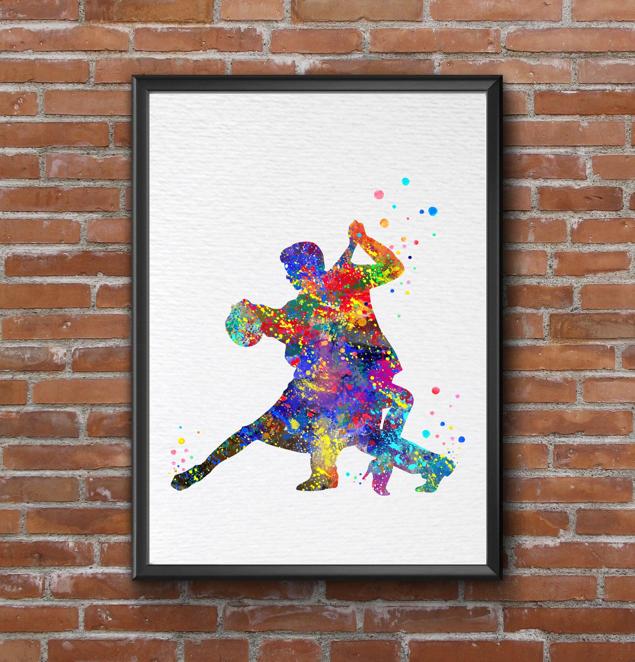 Dignovel Studios Unframed Dancer Couple Practice Sports Social Watercolor Art Print Wall Art Poster Home Decor Hanging DN031 - Image 7