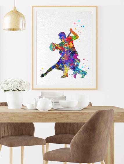 Dignovel Studios Unframed Dancer Couple Practice Sports Social Watercolor Art Print Wall Art Poster Home Decor Hanging DN031 - Image 8