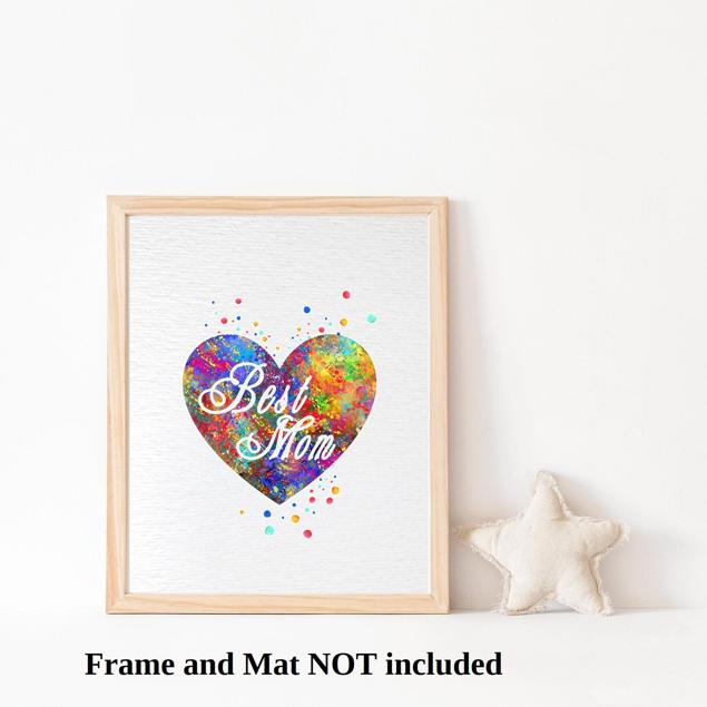 Dignovel Studios Unframed Mothers Day Best Mom Quotes Praise Heart Watercolor Art Print Wall Art Poster Home Decor Hanging DN050 - Image 3