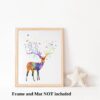 Dignovel Studios Unframed Deer Tree Horn Wildlife Animal Watercolor Art Print Wall Art Poster Home Decor Hanging DN055 - Image 3