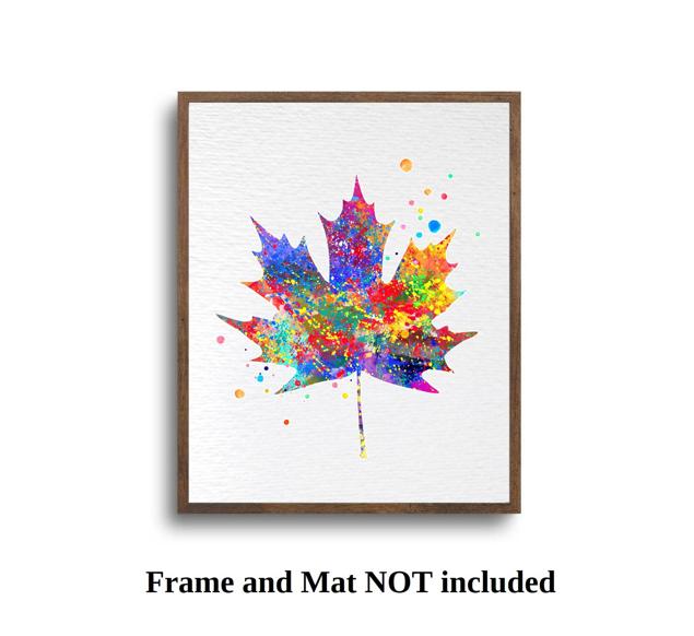 Dignovel Studios Unframed Maple Tree Leaf Plant Nature Love Peace Watercolor Art Print Wall Art Poster Home Decor Hanging DN056 - Image 5