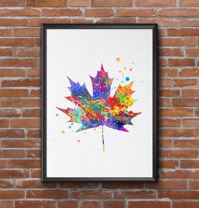 Dignovel Studios Unframed Maple Tree Leaf Plant Nature Love Peace Watercolor Art Print Wall Art Poster Home Decor Hanging DN056 - Image 7