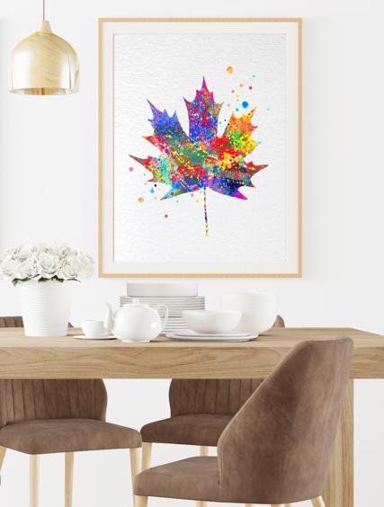 Dignovel Studios Unframed Maple Tree Leaf Plant Nature Love Peace Watercolor Art Print Wall Art Poster Home Decor Hanging DN056 - Image 8
