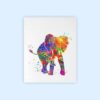 Dignovel Studios Unframed Baby Elephant Safari Animal Wildlife Africa Zoo Watercolor Art Print Wall Art Poster Home Decor Hanging DN084 - Image 2